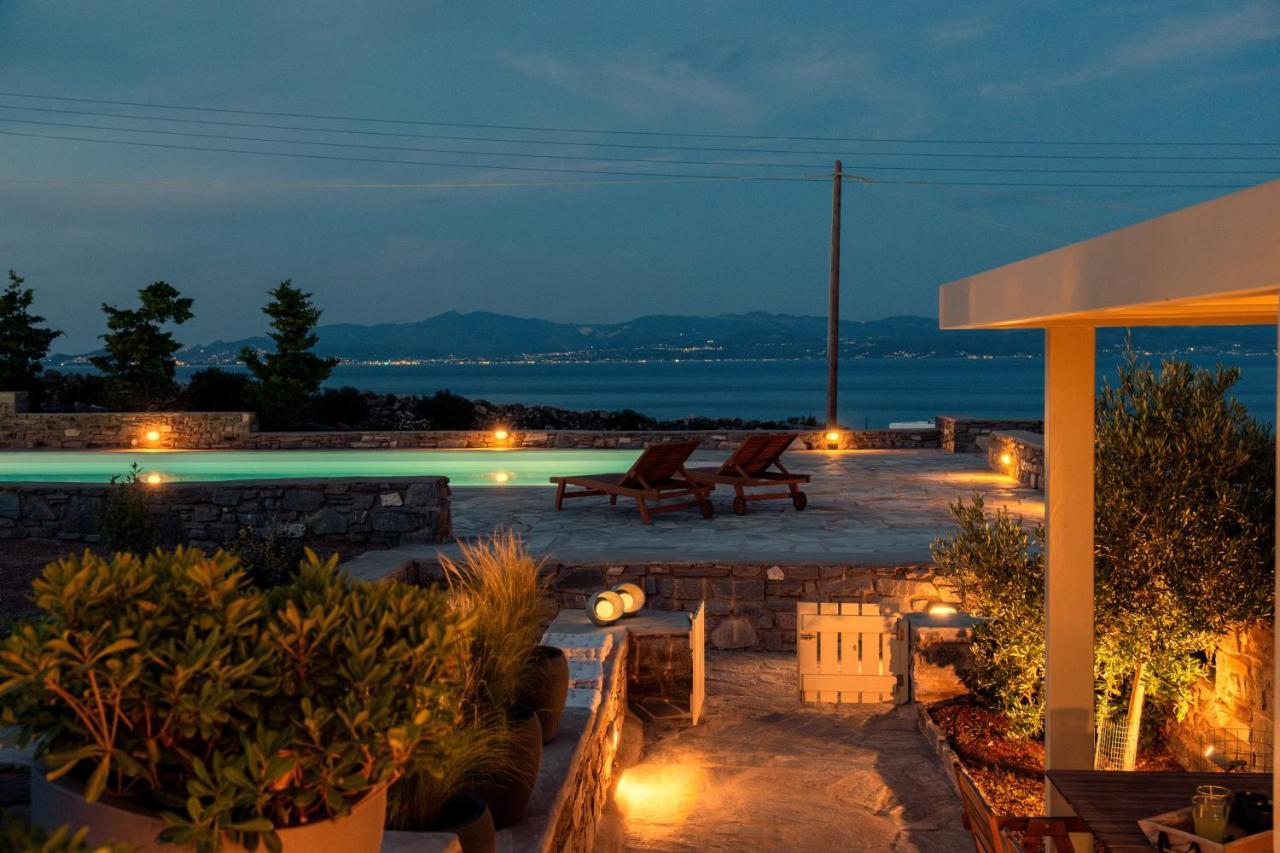 Kallirroe Deluxe Villa With Sea View And Pool Chrisi Akti  Eksteriør billede
