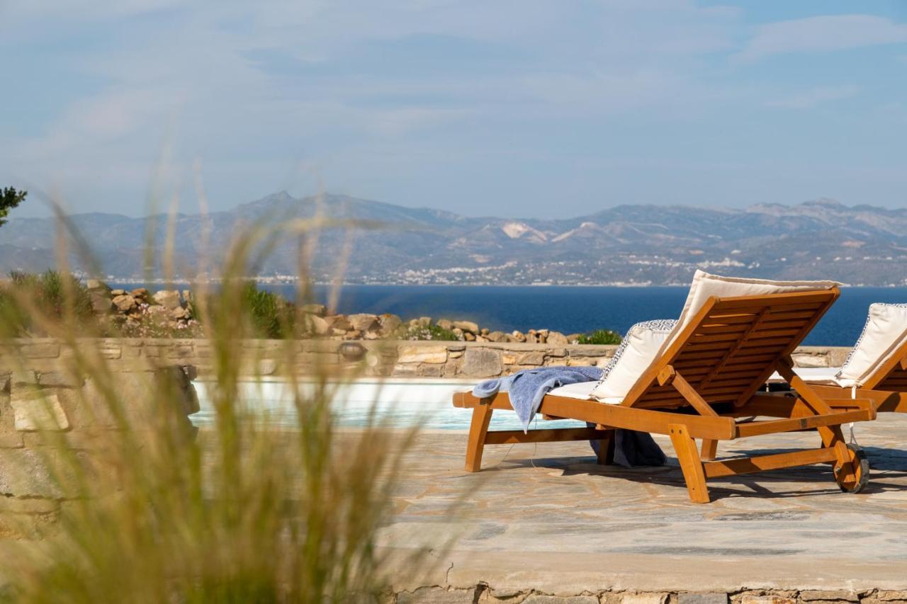 Kallirroe Deluxe Villa With Sea View And Pool Chrisi Akti  Eksteriør billede