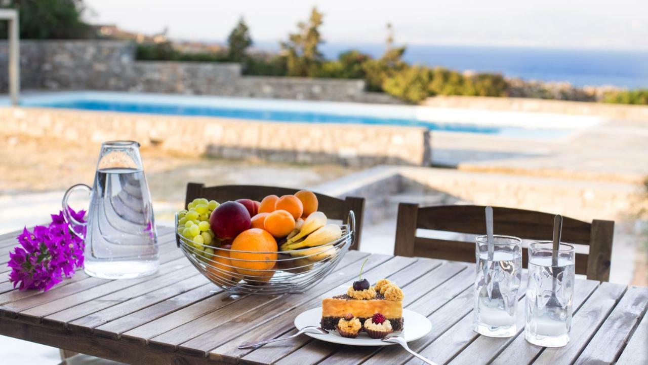Kallirroe Deluxe Villa With Sea View And Pool Chrisi Akti  Eksteriør billede
